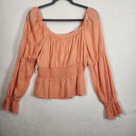 SO juniors' cropped smocked romantic top - JUNIORS XL - Picture 9 of 9